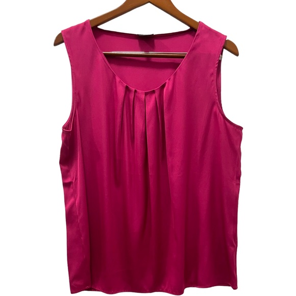 Talbots Tops - Talbots Women’s Red Silk Blend Sleeveless Top Shell Size 14 Stretch